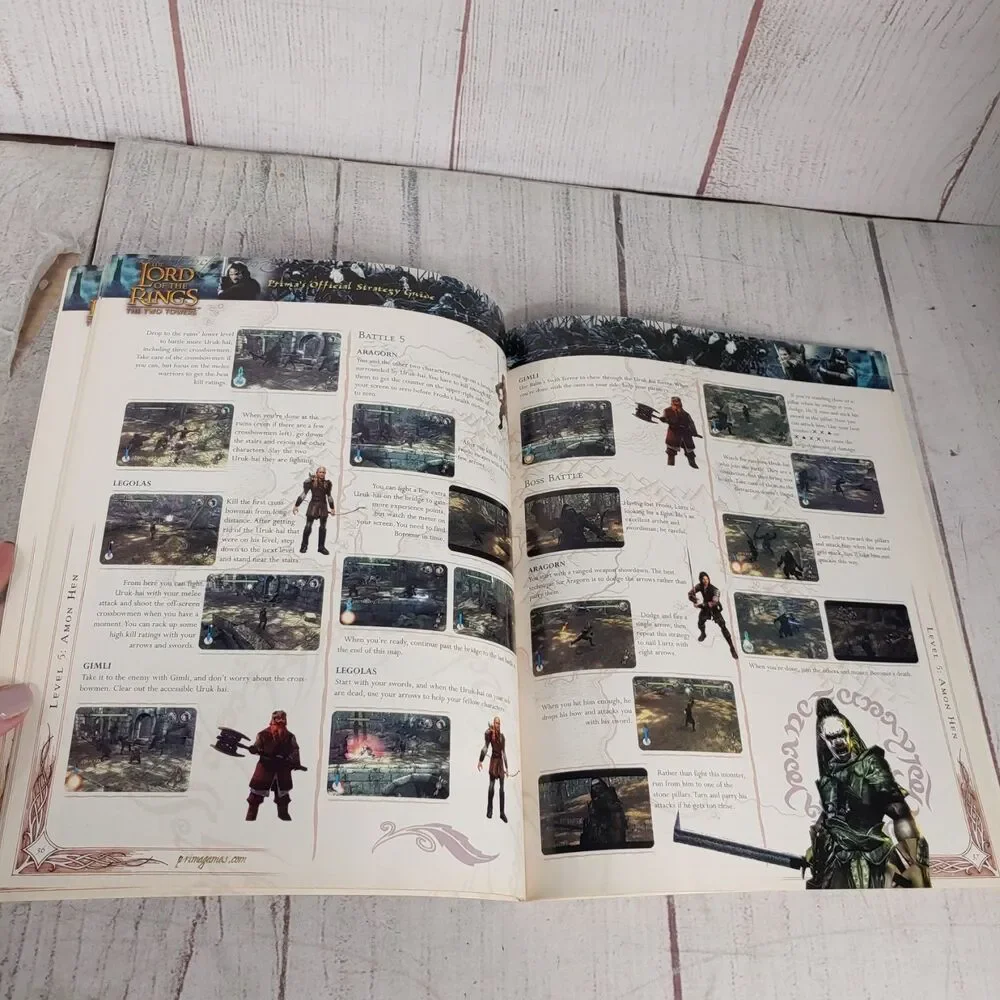 Prima Official Strategy Guide Lord Of The Rings Two Towers Game Book USED